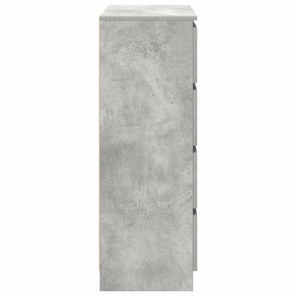 Credenza Grigio Cemento 80x35x99 cm in Legno Multistrato - homemem39