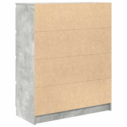 Credenza Grigio Cemento 80x35x99 cm in Legno Multistrato - homemem39