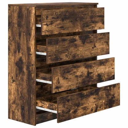 Credenza Rovere Fumo 80x35x99 cm in Legno Multistrato - homemem39