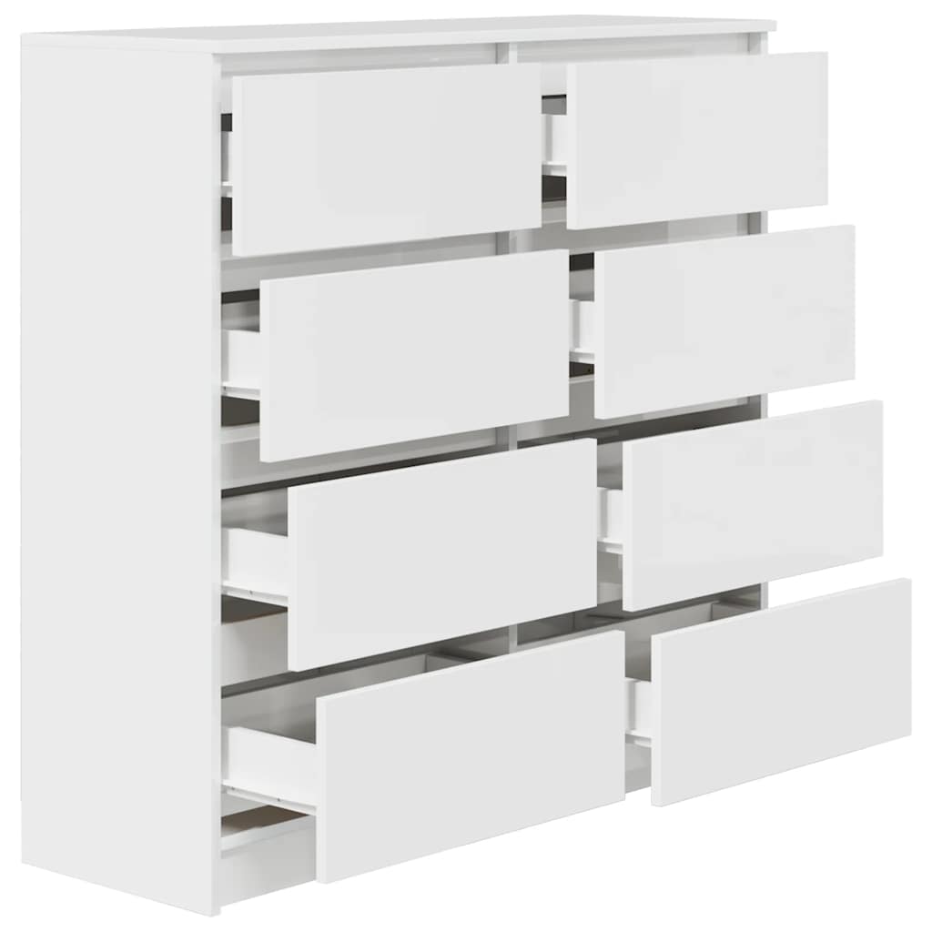 Credenza Bianca 100x35x99 cm in Legno Multistrato