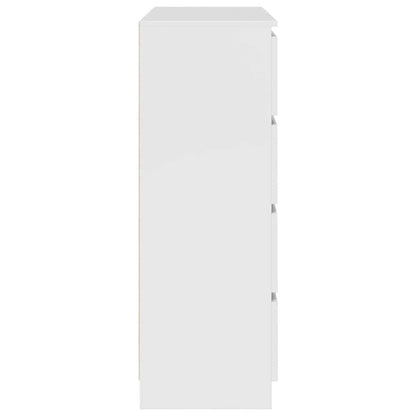 Credenza Bianca 100x35x99 cm in Legno Multistrato