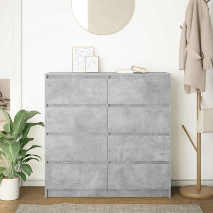 Credenza Grigio Cemento 100x35x99 cm in Legno Multistrato