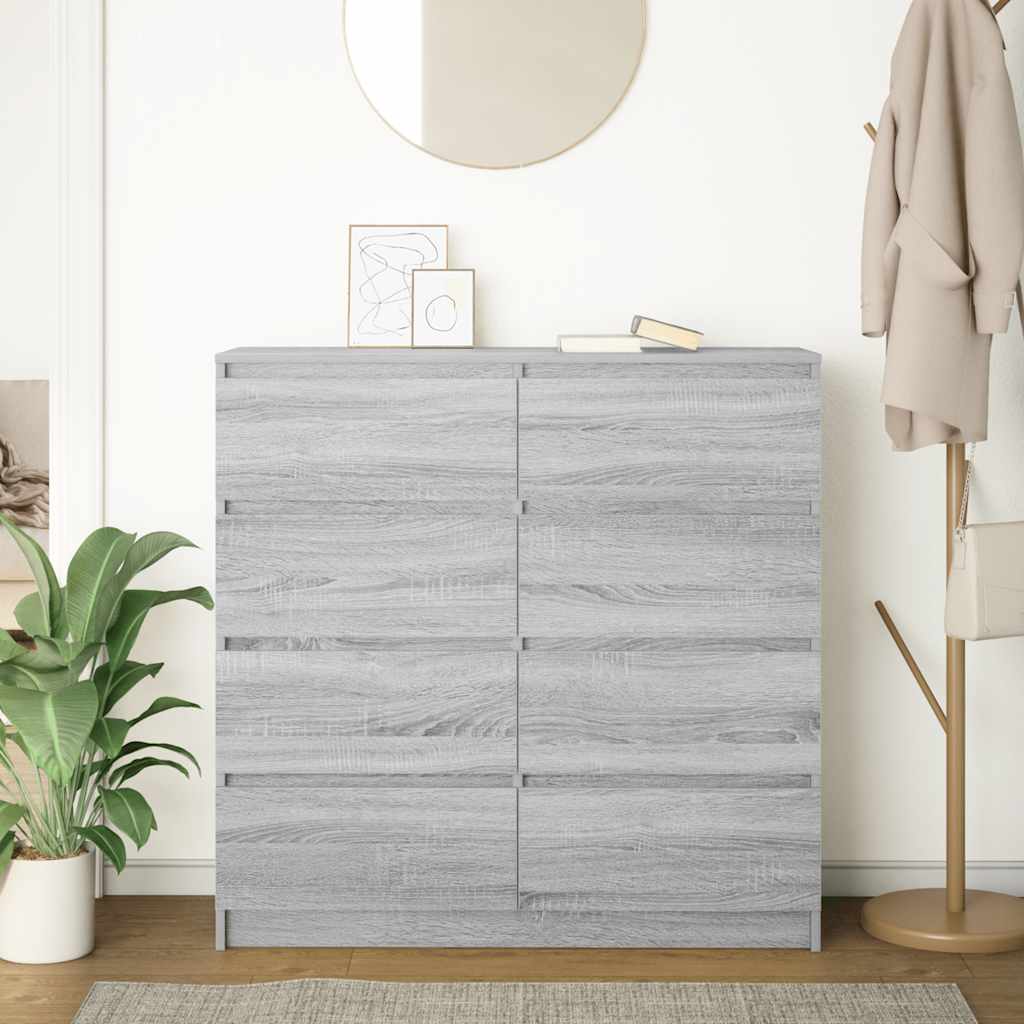 Credenza Grigio Sonoma 100x35x99 cm in Legno Multistrato - homemem39