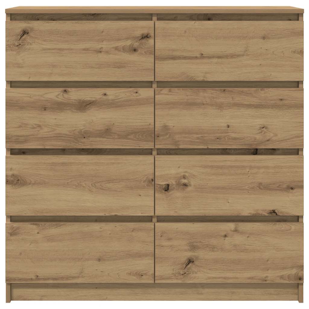 Credenza Rovere Artigianale 100x35x99 cm in Legno Multistrato