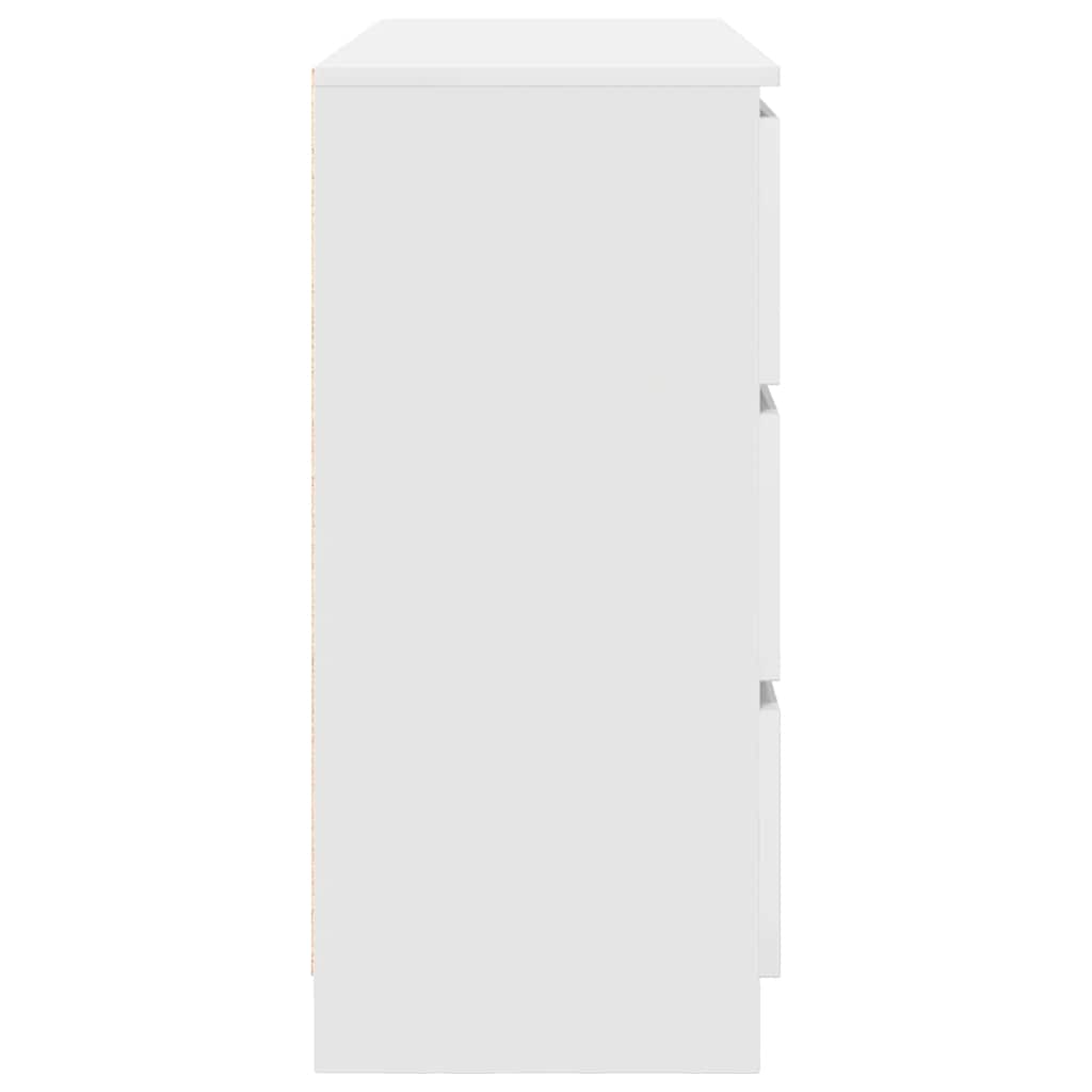 Credenza Bianca 100x35x76 cm in Legno Multistrato - homemem39