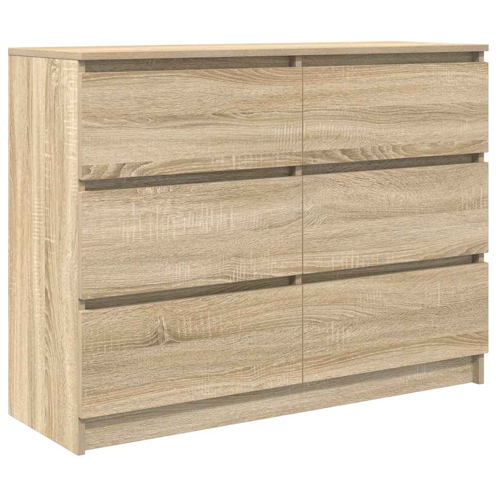 Credenza Rovere Sonoma 100x35x76 cm in Legno Multistrato - homemem39