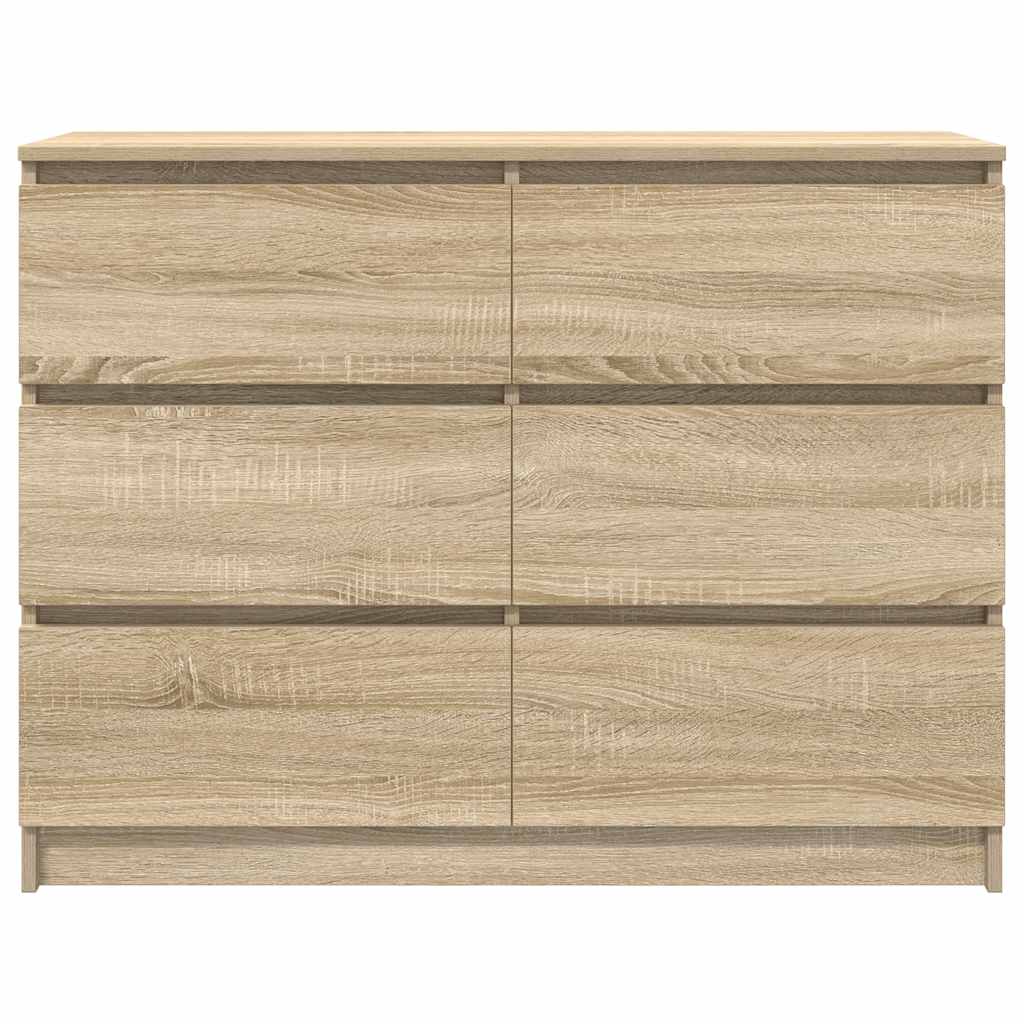 Credenza Rovere Sonoma 100x35x76 cm in Legno Multistrato - homemem39