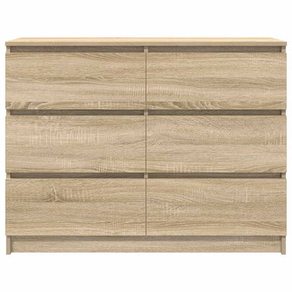 Credenza Rovere Sonoma 100x35x76 cm in Legno Multistrato - homemem39
