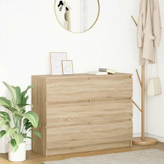 Credenza Rovere Sonoma 100x35x76 cm in Legno Multistrato - homemem39