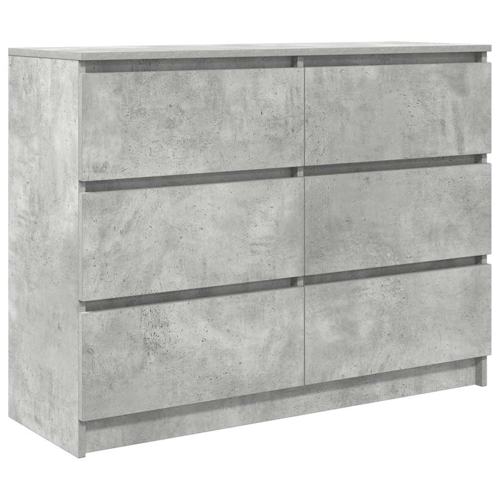 Credenza Grigio Cemento 100x35x76 cm in Legno Multistrato - homemem39