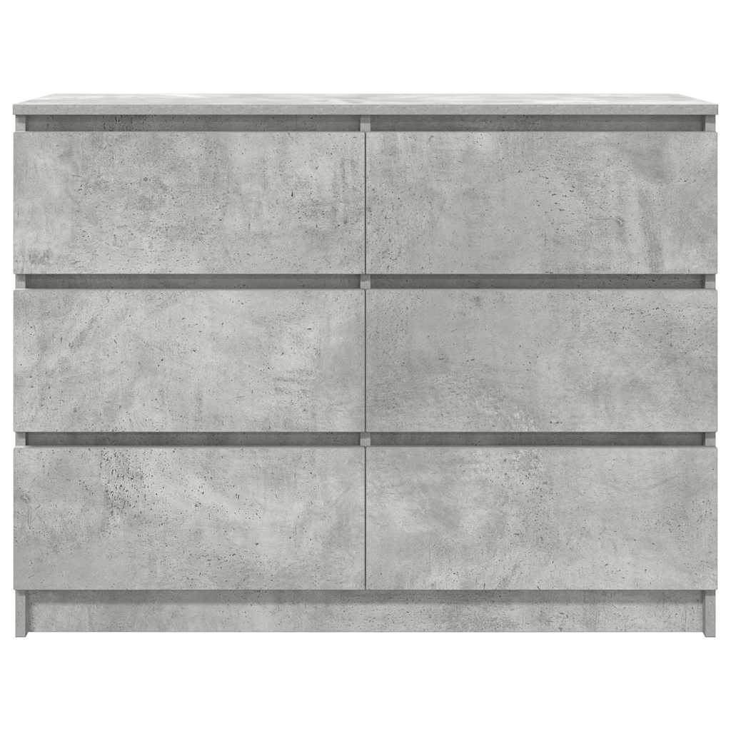 Credenza Grigio Cemento 100x35x76 cm in Legno Multistrato - homemem39