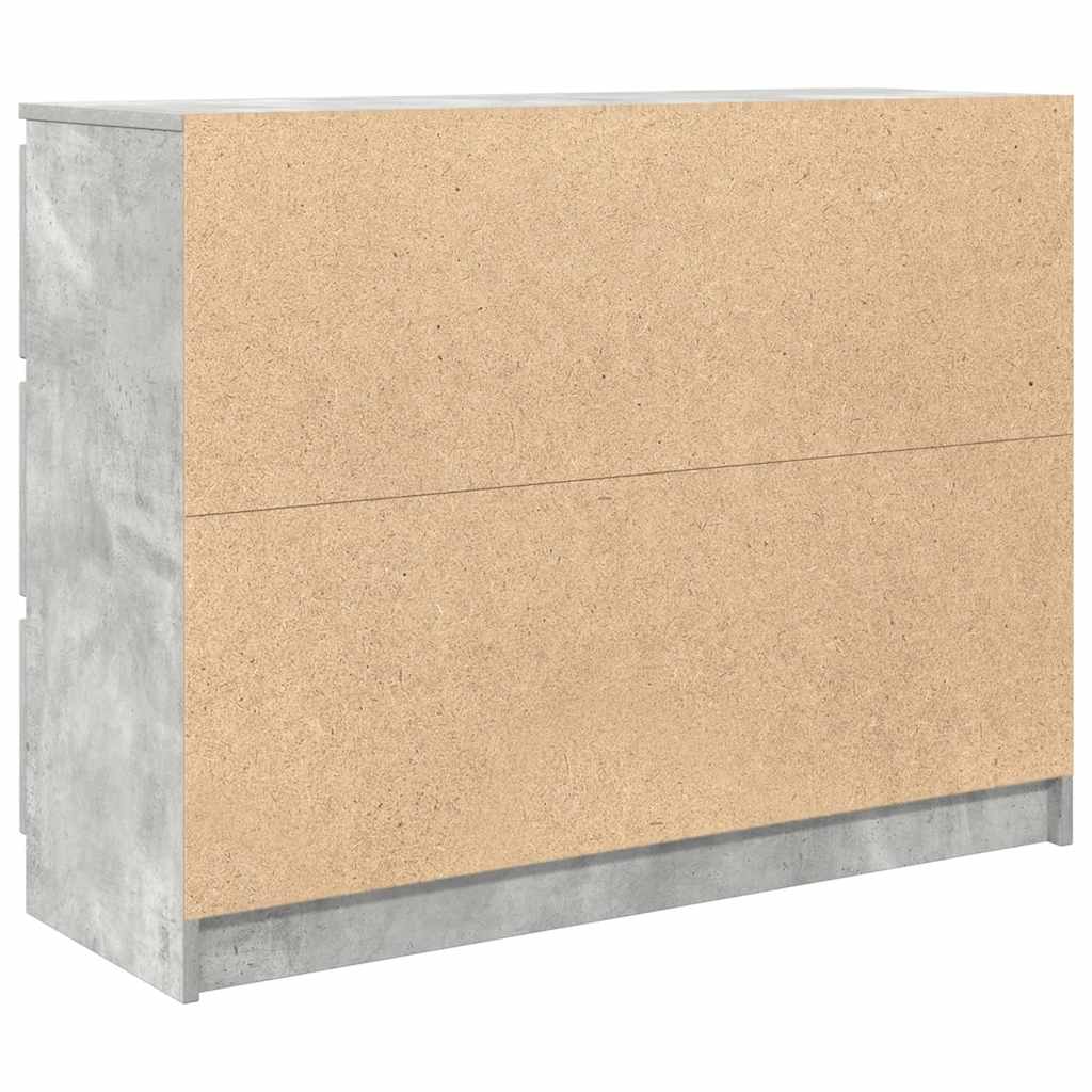 Credenza Grigio Cemento 100x35x76 cm in Legno Multistrato - homemem39