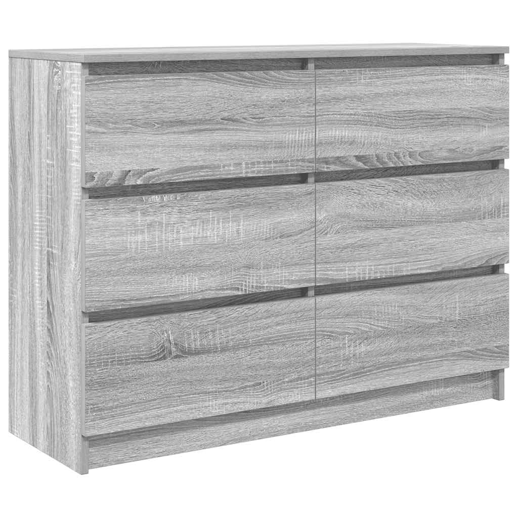 Credenza Grigio Sonoma 100x35x76 cm in Legno Multistrato - homemem39
