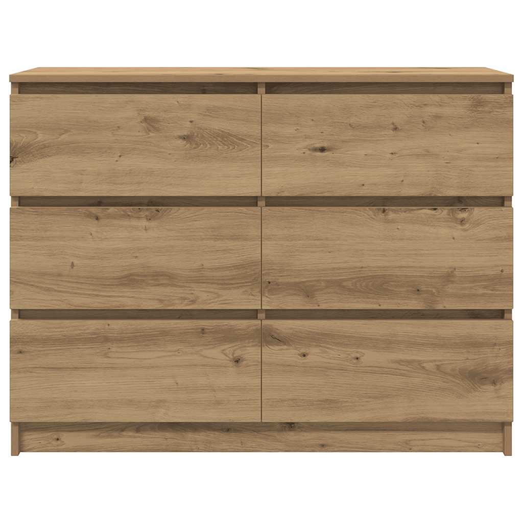 Credenza Rovere Artigianale 100x35x76 cm in Legno Multistrato - homemem39
