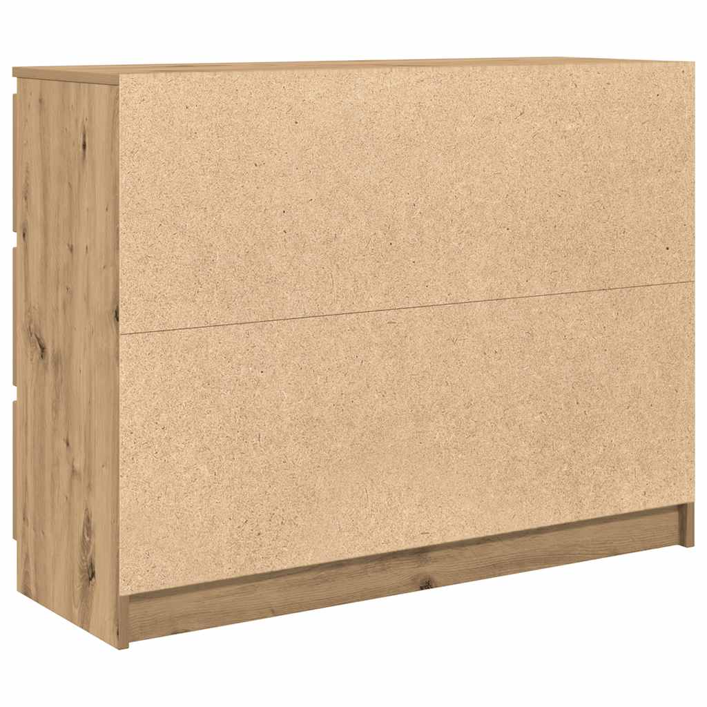 Credenza Rovere Artigianale 100x35x76 cm in Legno Multistrato - homemem39