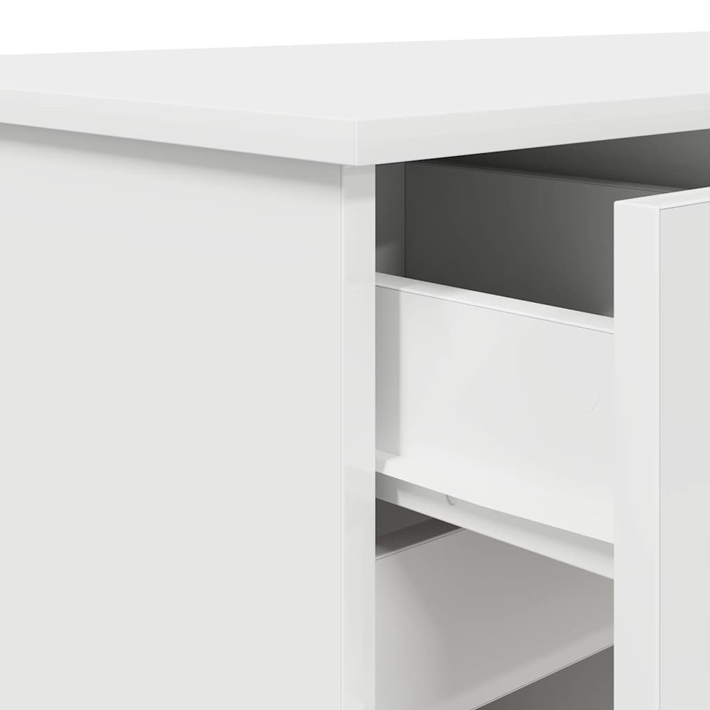 Scrivania con porta Bianco 140 x 49 x 76 cm Legno multistrato | homemem39
