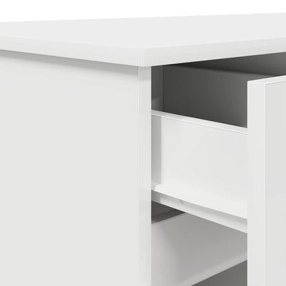 Scrivania con porta Bianco 140 x 49 x 76 cm Legno multistrato | homemem39