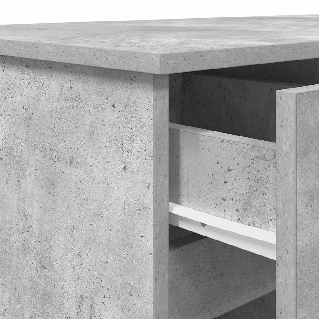 Scrivania Grigio cemento Legno ingegnerizzato 140 x 49 x 76 cm