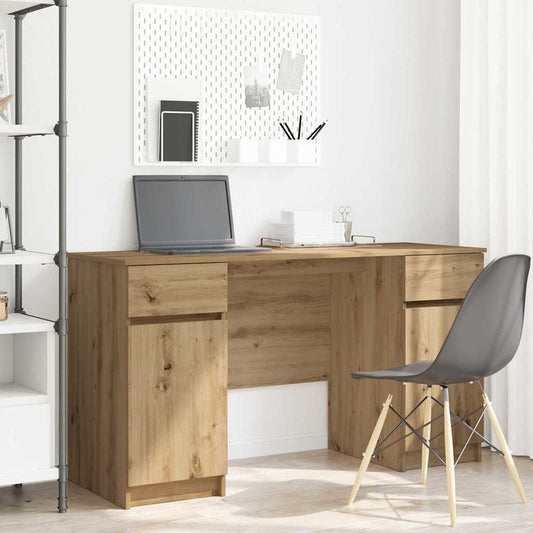 Scrivania rovere artigianale 140 x 49 x 76 cm Legno multistrato | homemem39
