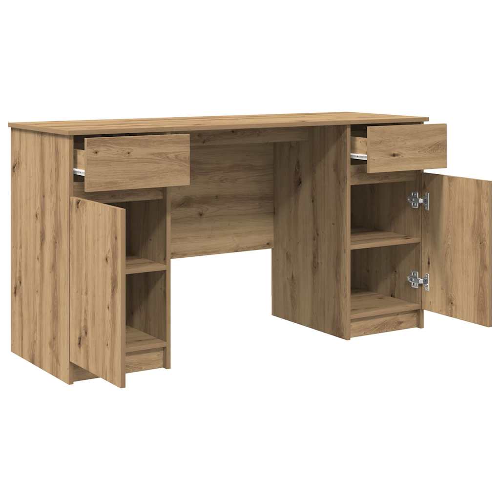 Scrivania rovere artigianale 140 x 49 x 76 cm Legno multistrato | homemem39