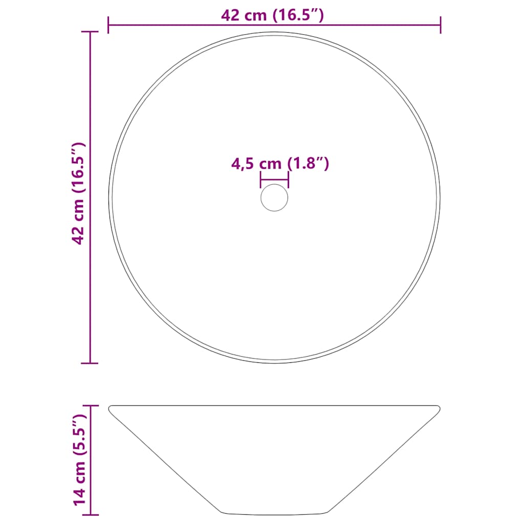 Lavandini 2 pz Nero Lucido Ø42x14 cm in Ceramica - homemem39