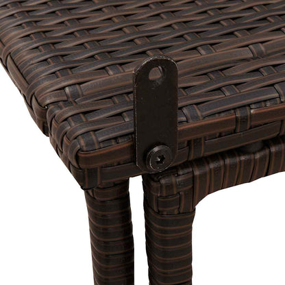 Tavolo Pieghevole da Giardino Marrone 90x51x75 cm Polyrattan | homemem39