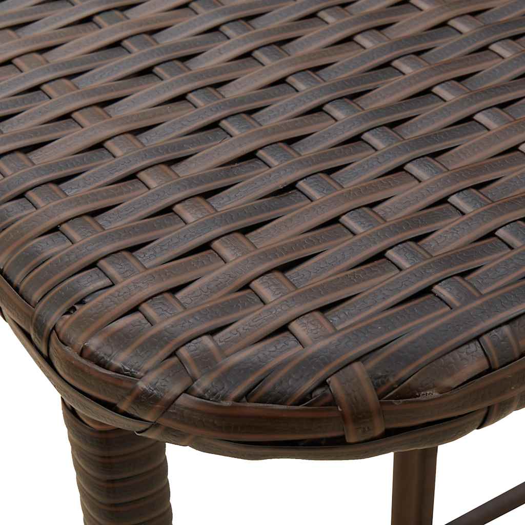 Tavolo Pieghevole da Giardino Marrone 90x51x75 cm Polyrattan | homemem39