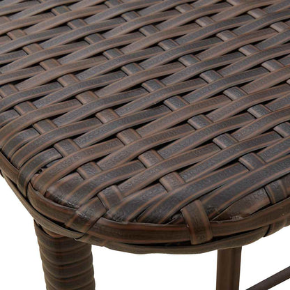 Tavolo Pieghevole da Giardino Marrone 90x51x75 cm Polyrattan | homemem39