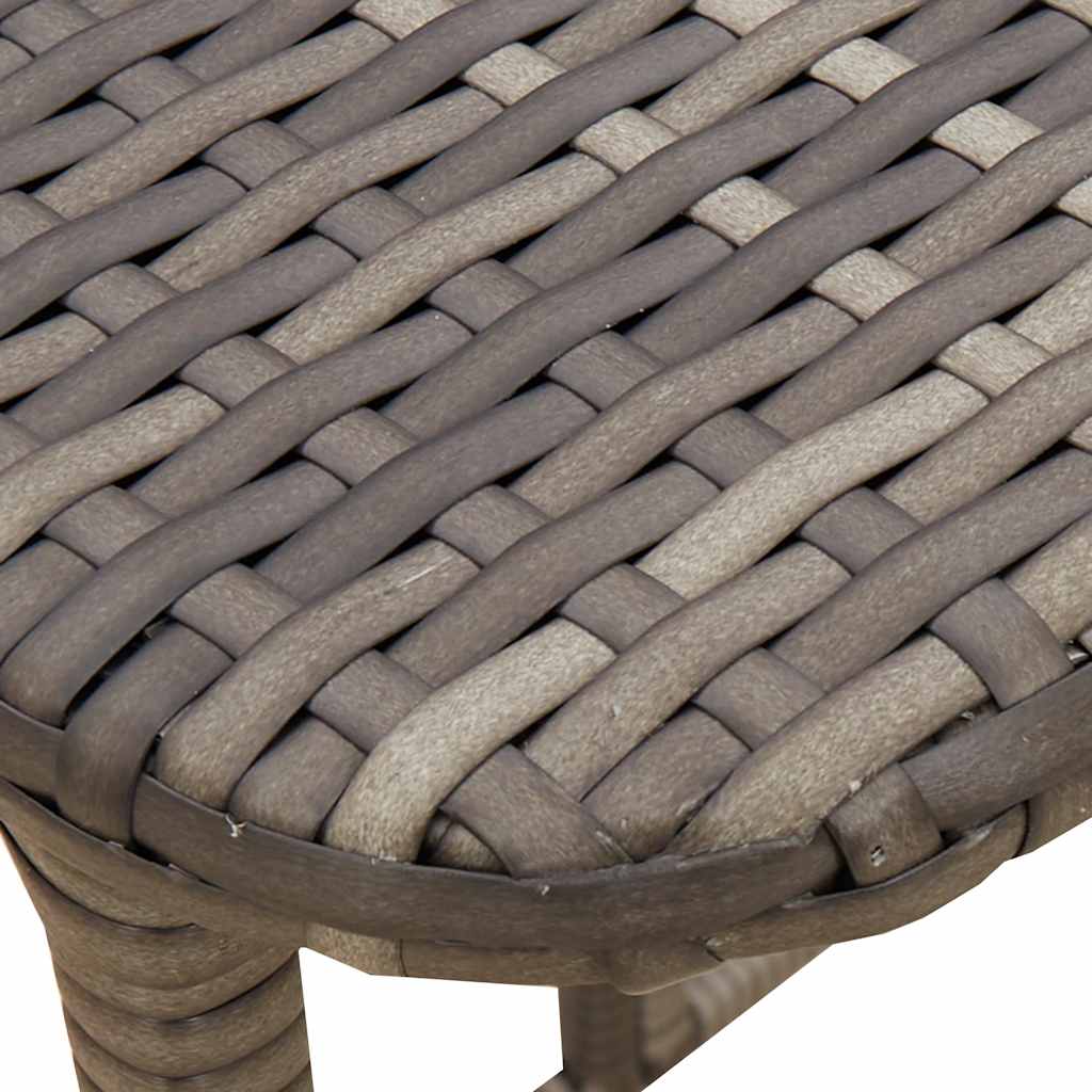 Tavolo da Giardino Pieghevole Grigio 90x51x75 cm in Polyrattan | homemem39