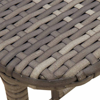 Tavolo da Giardino Pieghevole Grigio 90x51x75 cm in Polyrattan | homemem39
