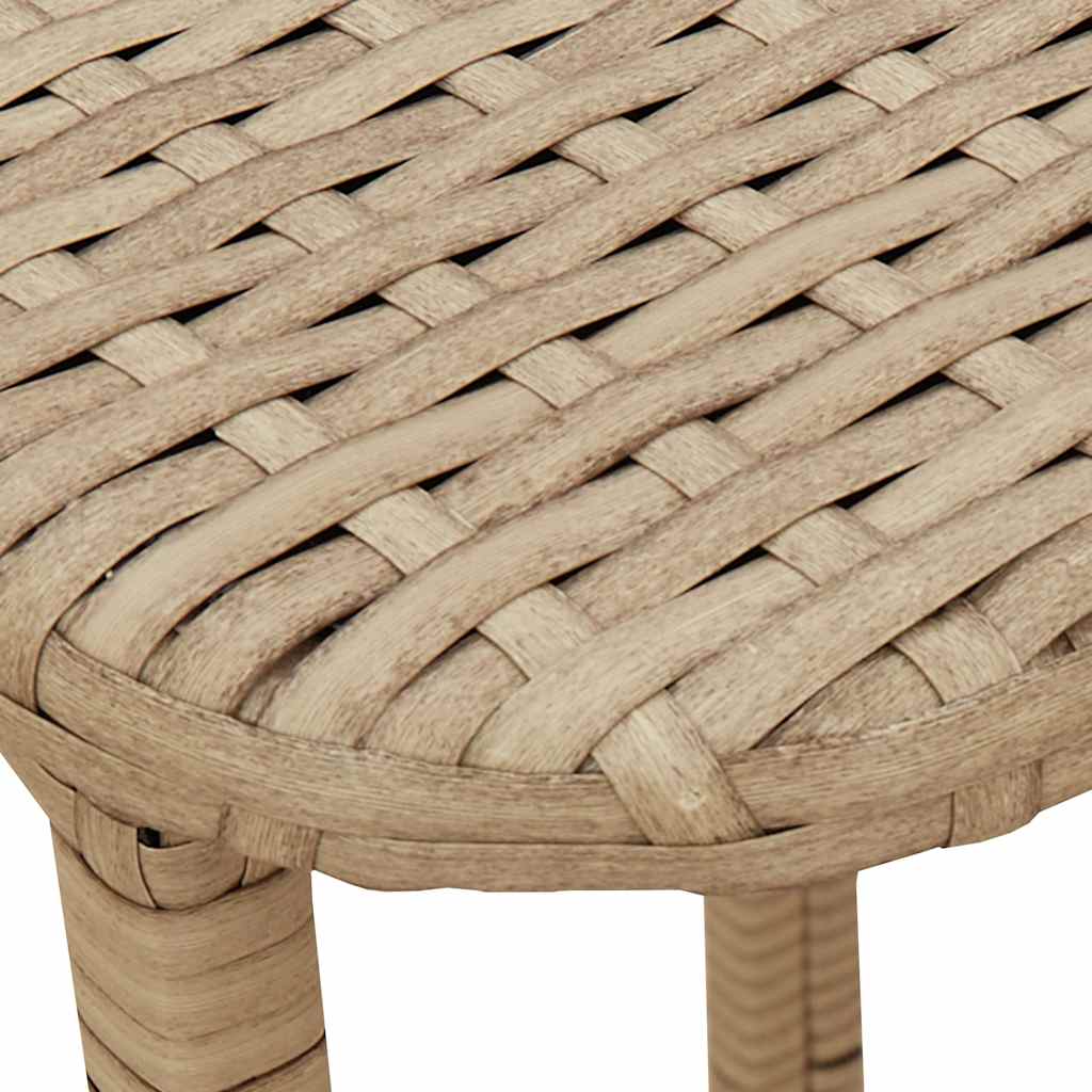 Tavolino da Giardino Pieghevole Beige 90x51x75 cm in Polyrattan | homemem39
