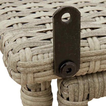 Tavolo Giardino Pieghevole Grigio Chiaro 90x51x75 cm Polyrattan | homemem39