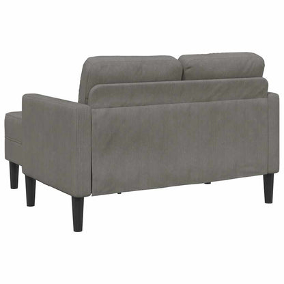Divano 2 Posti con Chaise longue a L Grigio Chiaro 125 cm Lino | homemem39