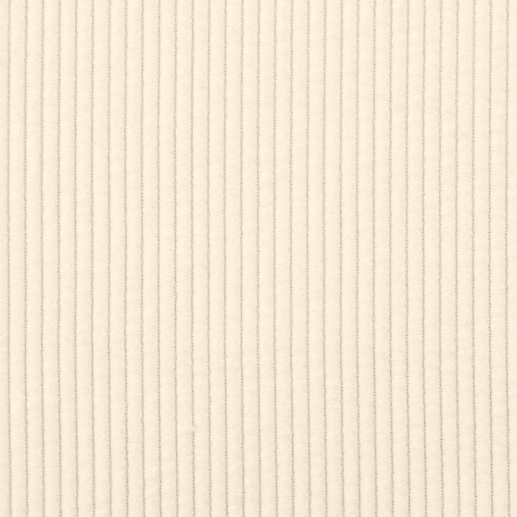 Divano 2 Posti con Chaise longue a L Crema 125 cm Lino