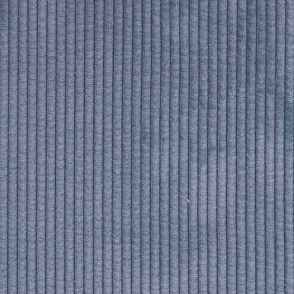 Divano 2 Posti con Chaise longue a L Blu 125 cm in Lino