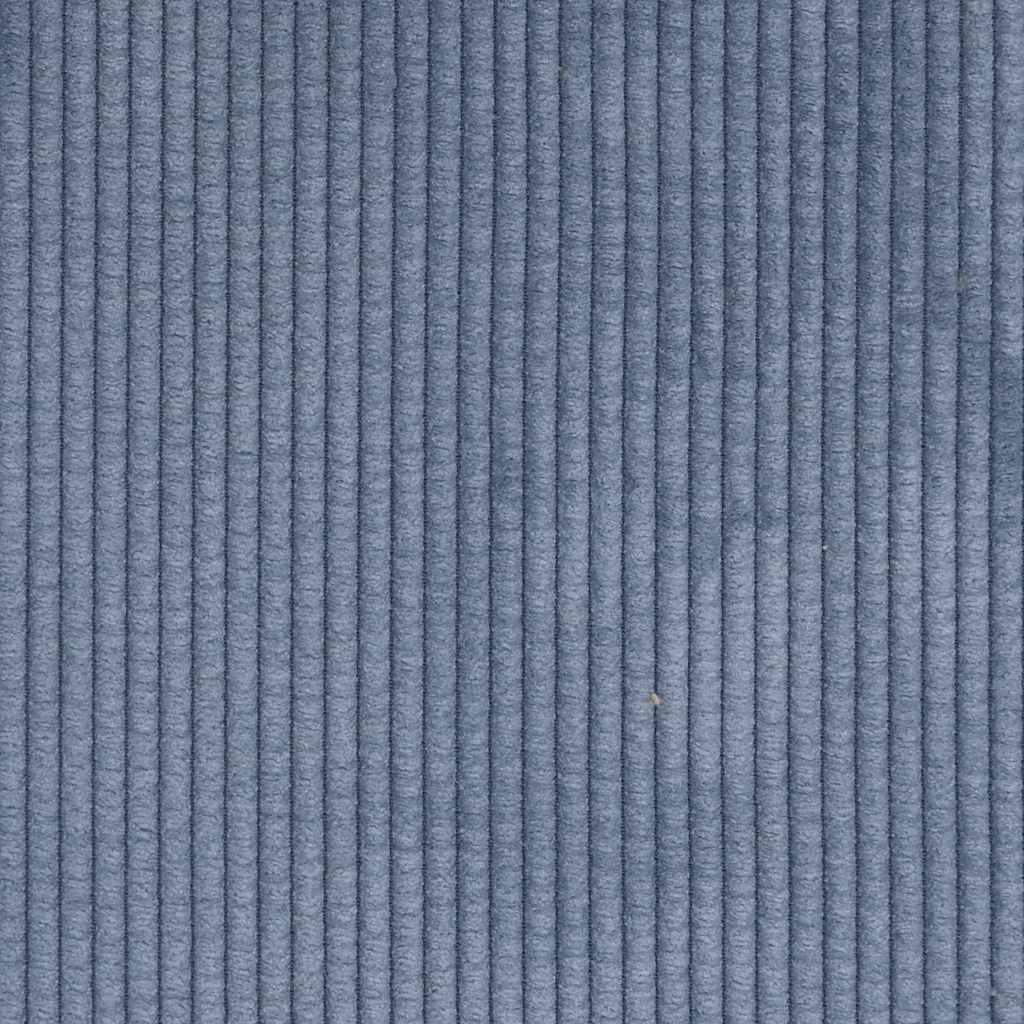 Divano 2 Posti con Chaise longue a L Blu 125 cm in Lino