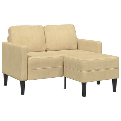Divano 2 Posti con Chaise a L Verde Grigio 125 cm Lino