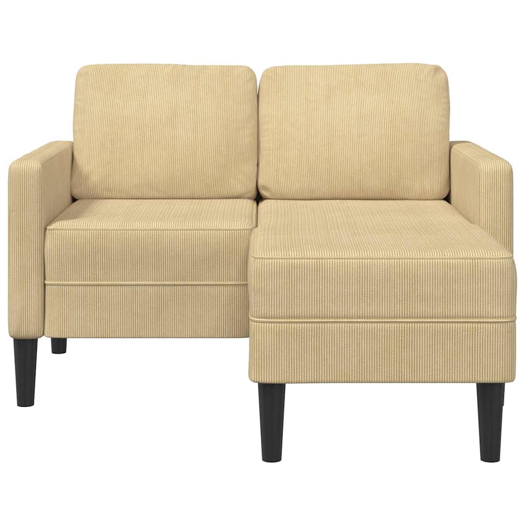 Divano 2 Posti con Chaise a L Verde Grigio 125 cm Lino | homemem39