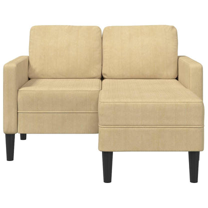 Divano 2 Posti con Chaise a L Verde Grigio 125 cm Lino | homemem39