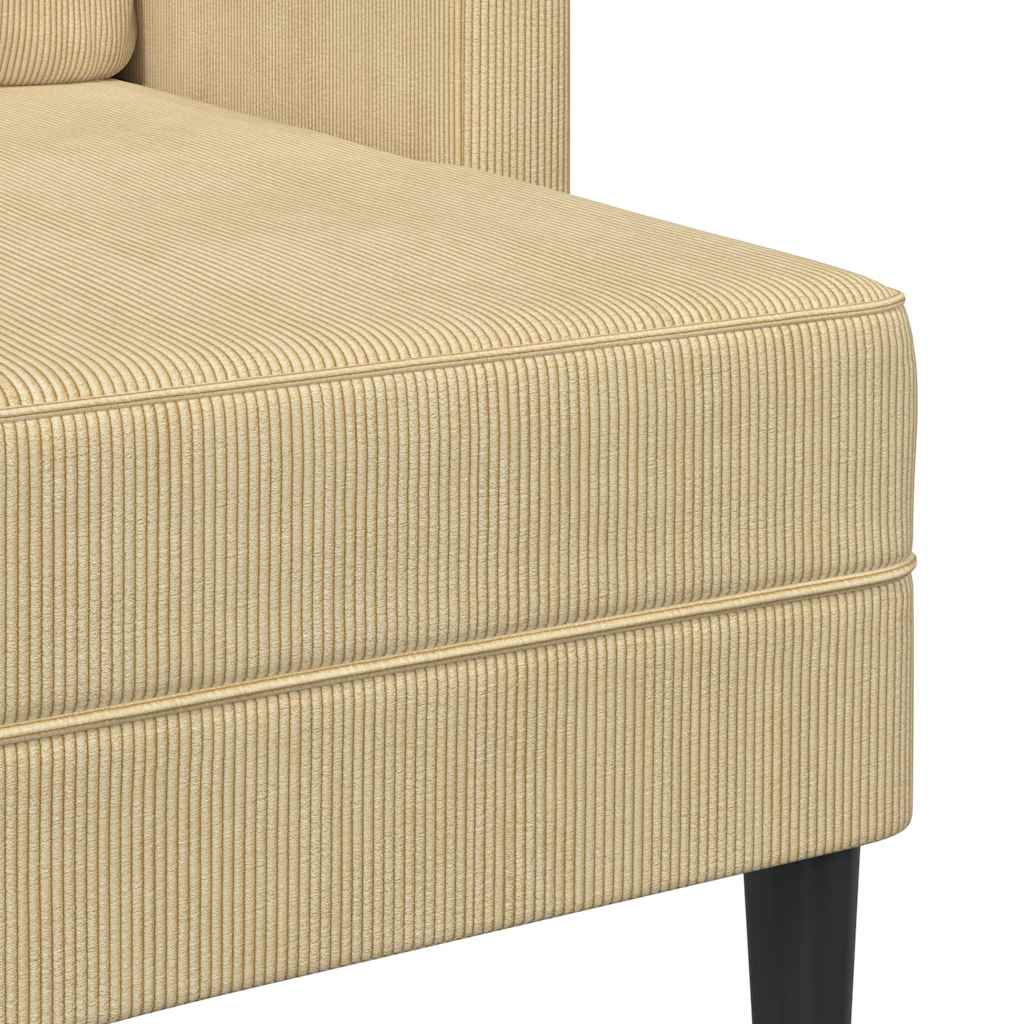 Divano 2 Posti con Chaise a L Verde Grigio 125 cm Lino | homemem39