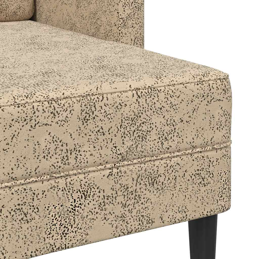 Divano 2 Posti con Chaise a L Grigio Chiaro 125 cm Similpelle - homemem39