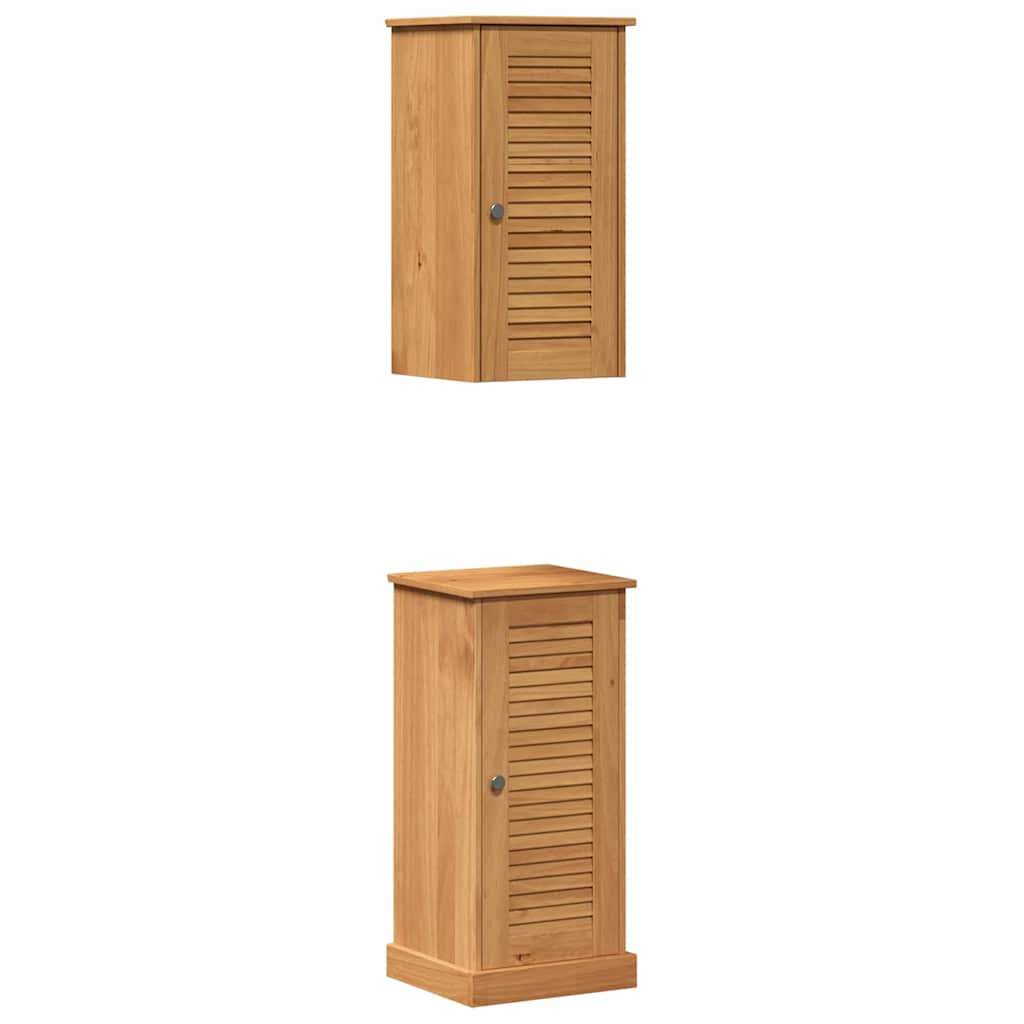 Set di mobili per il bagno VIGO 2 pcs Marrone e Marrone Miele | homemem39