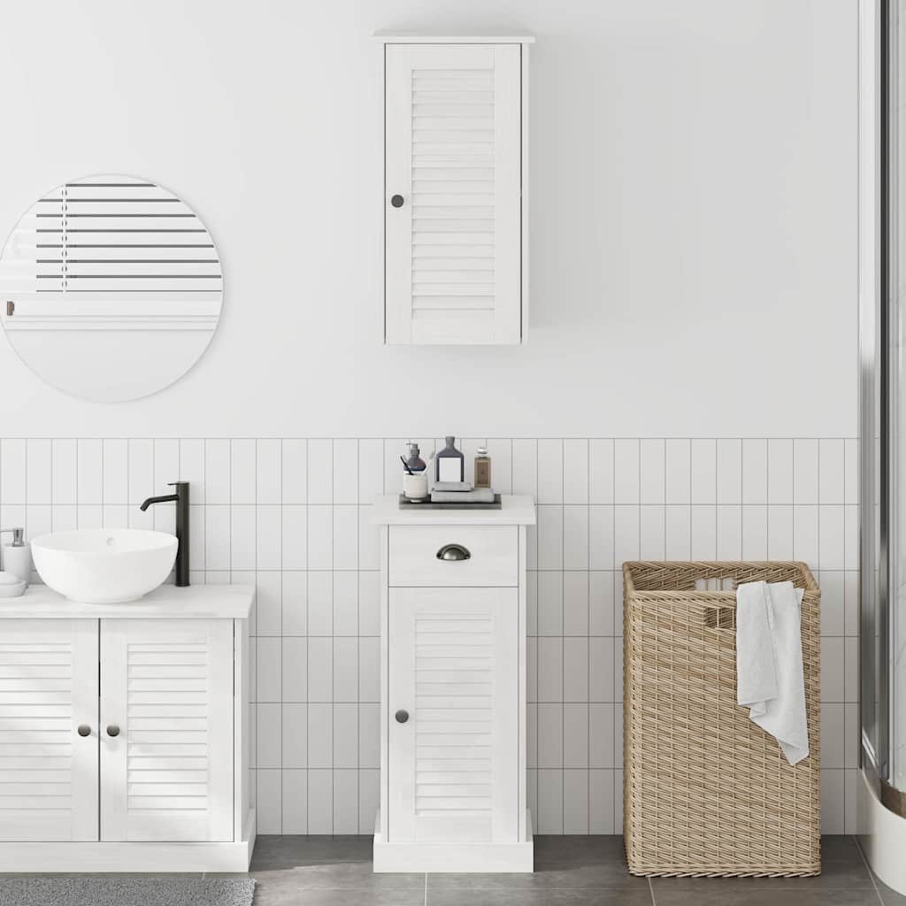 Mobile da Bagno con cassetto VIGO 2 pcs Bianco e Bianco Antico