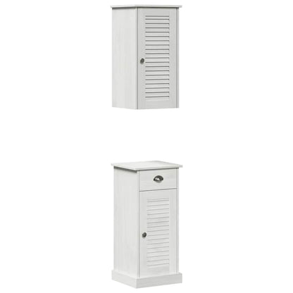 Mobile da Bagno con cassetto VIGO 2 pcs Bianco e Bianco Antico