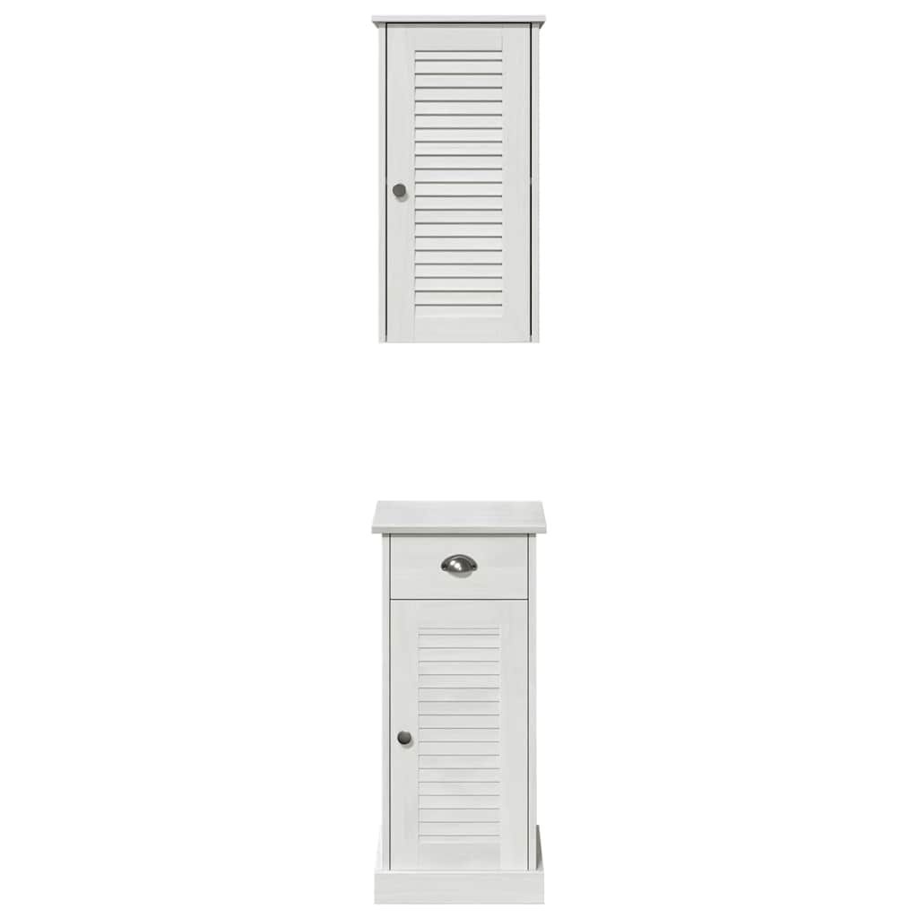 Mobile da Bagno con cassetto VIGO 2 pcs Bianco e Bianco Antico | homemem39