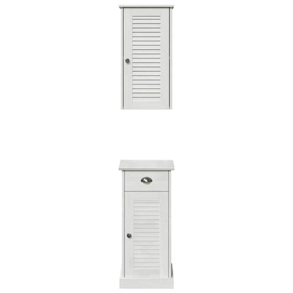 Mobile da Bagno con cassetto VIGO 2 pcs Bianco e Bianco Antico
