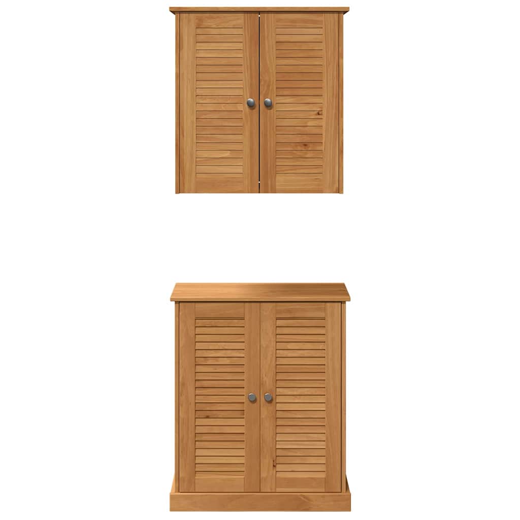 Set di mobili per il bagno VIGO 2 pcs Marrone e Marrone Miele | homemem39