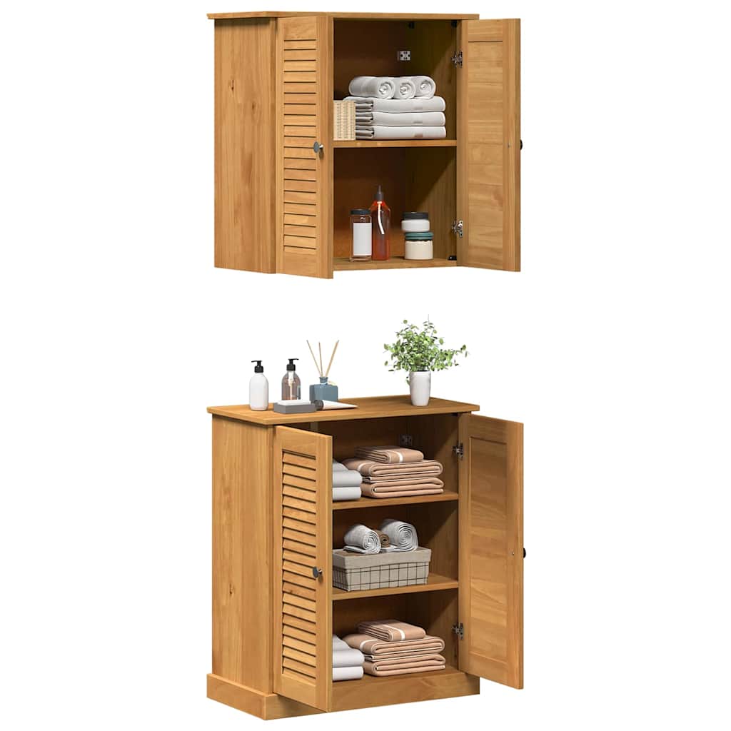 Set di mobili per il bagno VIGO 2 pcs Marrone e Marrone Miele | homemem39