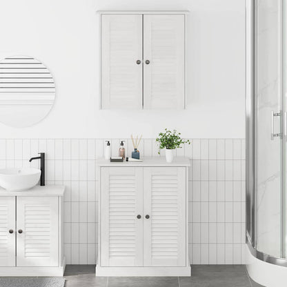 Set di mobili per il bagno 2 pcs Bianco e Bianco Antico
