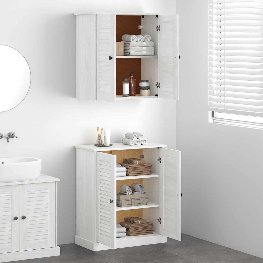 Set di mobili per il bagno 2 pcs Bianco e Bianco Antico | homemem39
